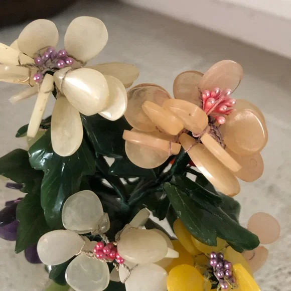 Vintage Chinese Jade Flowered Plant - Picture 3 of 6